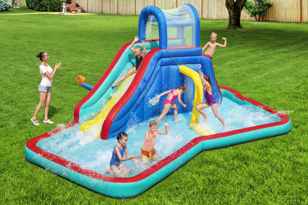 H2OGO! Waterfall Waves Kids Inflatable Water Park 18'8”