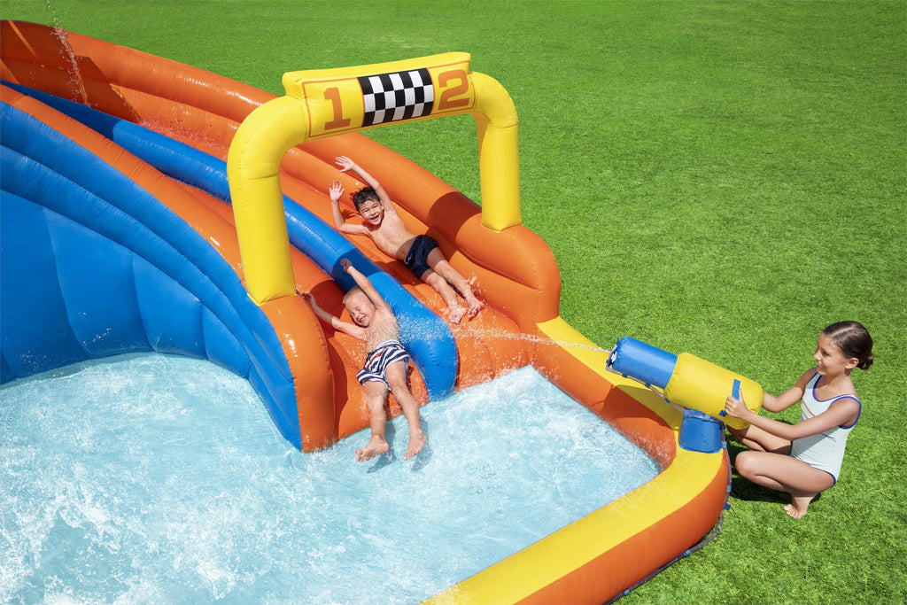 H2OGO! Super Speedway Kids Inflatable Water Park 8'8”