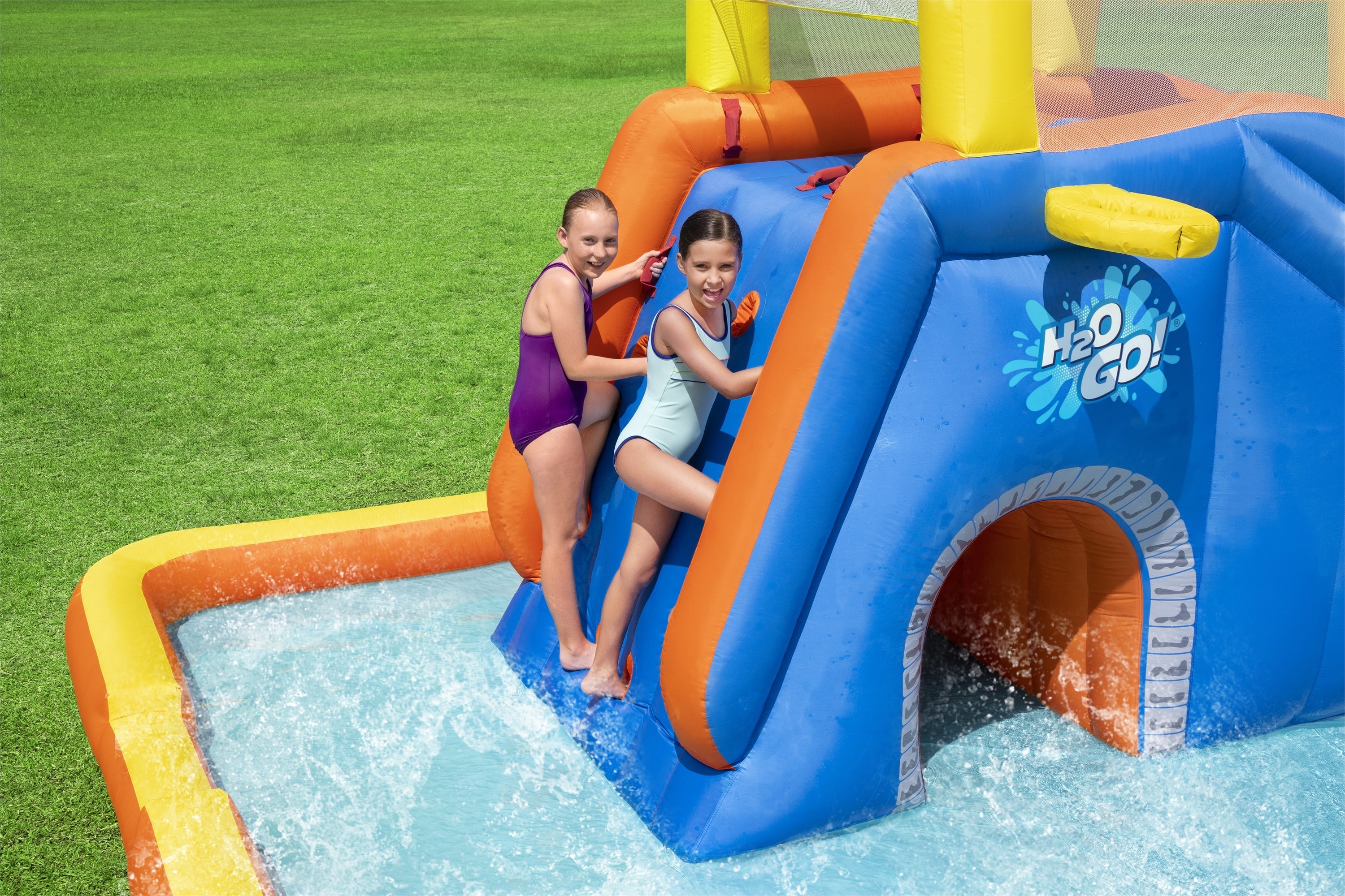H2OGO! Super Speedway Kids Inflatable Water Park 8'8”